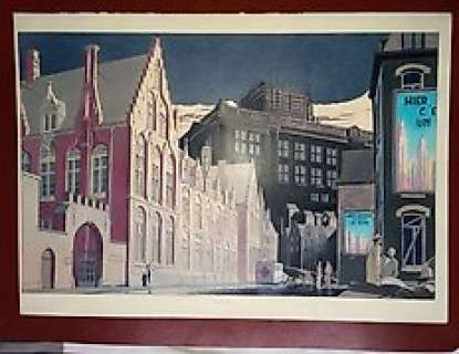 Schuiten, François | Original painting (pg 39)  - â€œLonely Planet  - Guide de Bruxellesâ€ | Catawiki