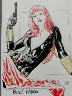 Luca Erbetta - 1 Original drawing - Black Widow - 2011 | Catawiki