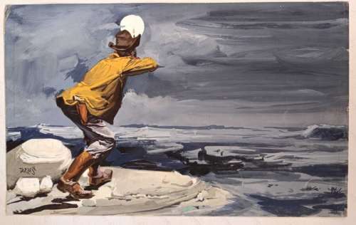 Parras, Antonio - 1 Original colour drawing - Vaillant #955 - Celui qui voulait tuer la Lune - 1963 | Catawiki