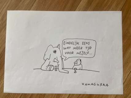 Kamagurka - 1 Original drawing - Olifant | Catawiki