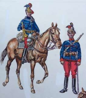 Funcken | Illustration originale Ã  la gouache (p.69) pour " Les Uniformes & Armes vol. 2  - Guerre 1914-18 "  - (1971) | Catawiki