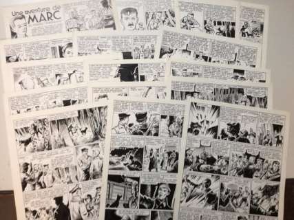 Jem (Jean Mortier) - 16 Original page - Une aventure de Marc du reseau Marianne - volledig verhaal in originele pagina’s - 1955 | Catawiki