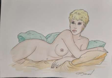 Renaud - 1 Original colour drawing - Jessica Blandy | Catawiki