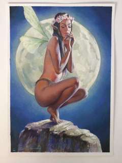 Lombardo, Spartaco - 1 Original colour drawing - Moonlight Fairy - 2023 | Catawiki