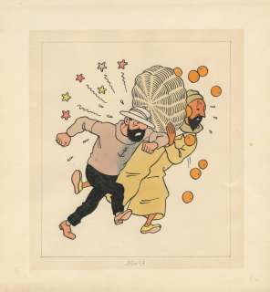 Hergé | Tintin, illustration Ã  l’encre de Chine, Ã … | Millon