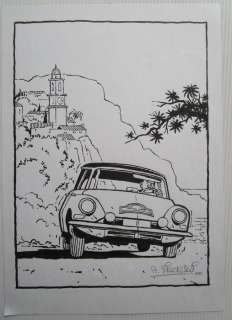 Alain Sikorski - 1 Original drawing - Baard en Kale - reclame tekening Citroën - 2000 | Catawiki