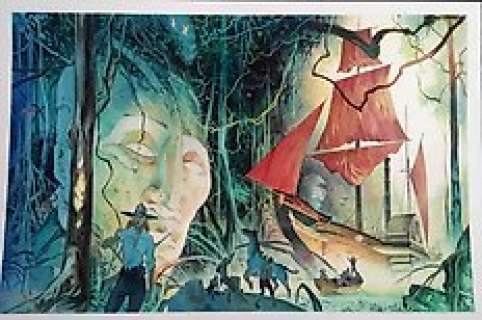 Lepage,  Emmanuel | Original watercolor painting  - Les voyages d’Anna | Catawiki