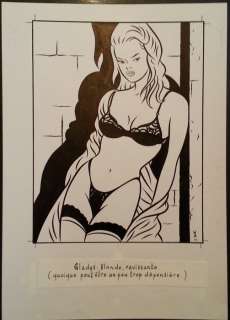 Minus, Walter | Original Drawing for  a Bookplate - Pinup | Catawiki