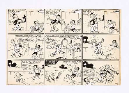  - Magic Lollipops/Beano original artwork (late 1940s) drawn and initialled by Allan Morley