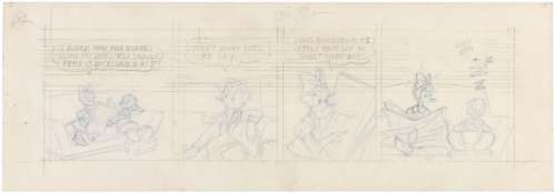 "DONALD DUCK" ORIGINAL FRANK GRUNDEEN DAILY COMIC STRIP ART LOT. | Hake’s