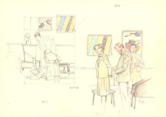 André Juillard | Crayonné original, préparation de cases - Blake et Mortimer | Daniel Maghen