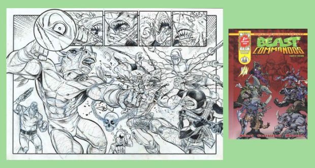 Roger - 2 Original page - Beast Commandos - 1 original page + 1 comic #1 | Catawiki