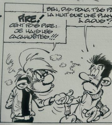 Seron, Pierre - 1 Original page - Les Petits Hommes - T. 50 - page 35 - Eslapion 3 - 2010 | Catawiki