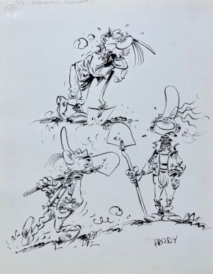 Hardy, Marc - 1 Original drawing - Pierre Tombal - (1980’s) | Catawiki