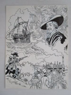 Broeckx, Jeff - 1 Original drawing - Verdwaald in het verleden - 2001 | Catawiki