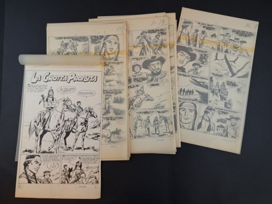 Missaglia, Vladimiro - 20 Original page - Penna di Falco: La Grotta Proibita | Catawiki