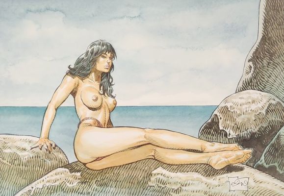 Joseph Eon - 1 Original drawing - Druuna - Illustration Druuna | Catawiki