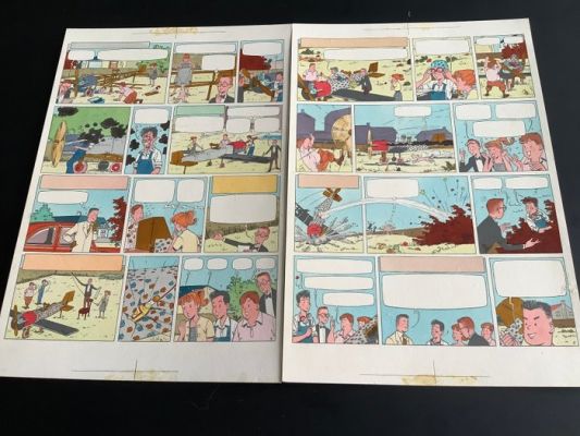 Craenhals, François - 2 Mise en couleur - Les 4 As - T2 ... et l’aéroglisseur - 1964 | Catawiki