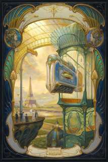Didier Graffet - Station Trocadero, peinture originale - Steam Lines