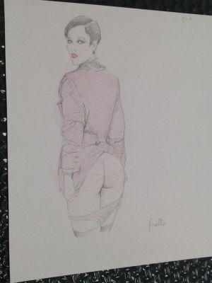 Frollo, Leone - 1 Original drawing - Leone Frollo - illustraziona firmata la punizione | Catawiki