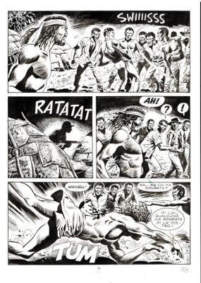 Bignotti, Franco - 3 Original page - Mister No #183 - "Lo stregone Kikuyu" - 1990 | Catawiki