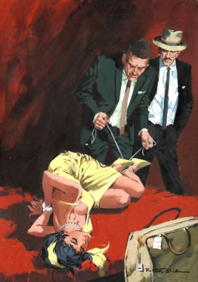 Rafael Cortiella - 1 Original cover - crime genre - FBI - gangsters and sexy girl | Catawiki