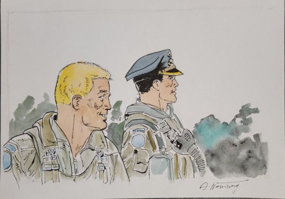 Weinberg, Albert - 1 Original colour drawing - Dan Cooper | Catawiki