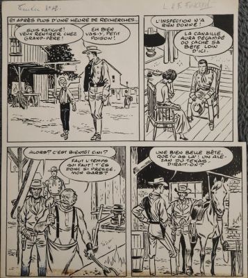 Fred et Liliane Funcken - 1 Original drawing - L’oreille de Malchus - Tintin n°12 - 1964 | Catawiki