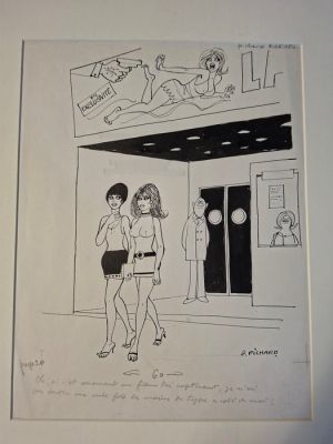 Pichard, George - 1 Original drawing - Sortie de séance - 1970
