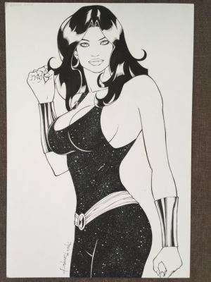 Rubismar da Costa - 1 Original drawing - Action Comics - Donna Troy - 2010