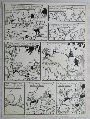Nys, Jef - 1 Original page - Langteen en Schommelbuik 9 - Weg met haakneus - 1966 | Catawiki