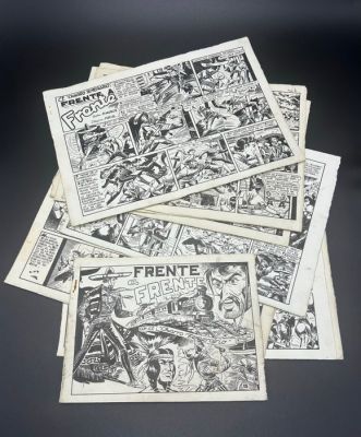 Alonso, Matias - 11 Original page - El Charro Temerario - Frente a Frente - Complete Story (plus cover) - 1953 | Catawiki