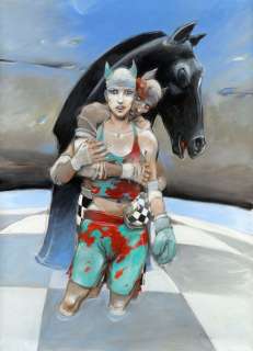 Bilal Enki (NéÂ EnÂ 1951) - CHESS-BOXERS WITH BLACK HORSE