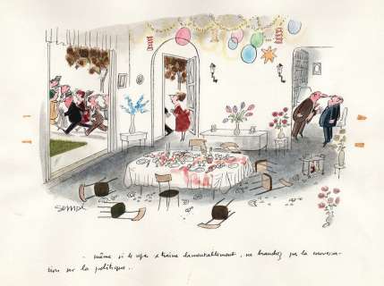 Sempé | Même si le repas se traîne, ne branchez pas la… | Millon