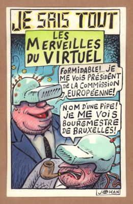 De Moor, Johan - 1 Original drawing - Je Sais Tout - Les Merveilles Du Virtuel | Catawiki