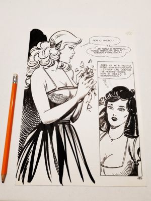 Birago, Balzano - Table originale - Zora La Vampira - Pagina Originale n. 183 di Grandi Dimensioni | Catawiki