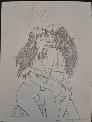 Baldazzini, Roberto - 1 Original drawing - Copertina per Blue | Catawiki