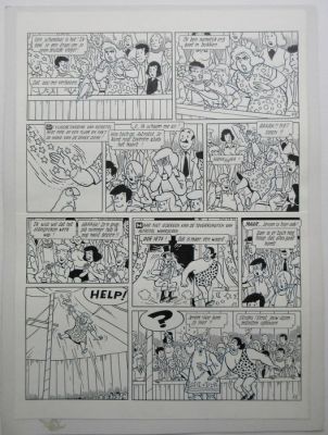 De Rop, Edward - 1 Original page - De wonderbaarlijke reizen van Jerom - Pipo papegaai - 1988 | Catawiki