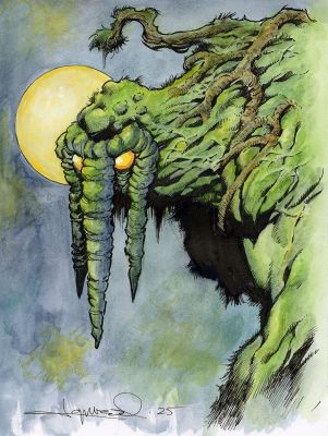 Aaron Lopresti | MAN-THING Watercolor Sketch | Aaron Lopresti