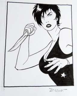 Berthet, Philippe | original drawing in India ink created for a bookplate  - XIII Mystery  - Irina | Catawiki