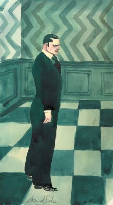 David Sala | Le Joueur d’échecs - Illustration originale, le joueur d’échecs | Daniel Maghen