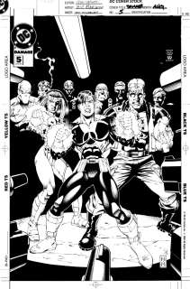 Bill Marimon - Damage #5 Dc Cover (Damage, Wyldheart, Iron Munro All Facing 6 Super Villains & Several Guns!) 1994