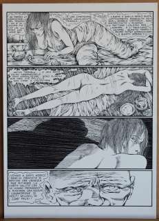 Guido Crepax | Tavola originale per Justine, la rivisitazione di Crepax della novella del Marchese De Sade ‘Justine o le disgrazie della virtù’. | Art e Fumetto