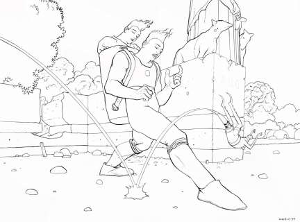 Moebius (Jean Giraud) - "Amo e Amo", 1997 | Urania Casa d’Aste