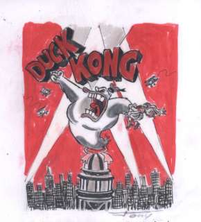 Fernandez, Tony | Original drawing  - Donald & Daisy Duck  inspired by King Kong | Catawiki