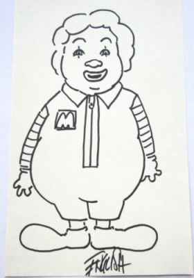 RON ENGLISH Ronald McDonald ORIGINAL COMIC BOOK URBAN ART DRAWING SKETCH | eBay US (Buy It Now)