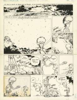 Broussaille - Les sculpteurs de lumières Encre de Chine pour la planche 12 de l’album.... | Tessier Sarrou