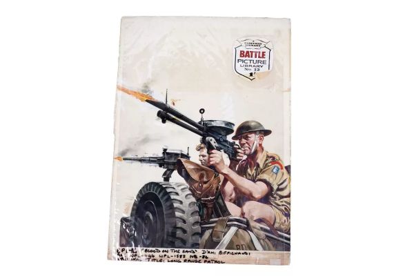 Original artwork for Battle Picture Library No. 12 “Blood on the Sand” | misc / divers