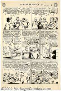 George Papp - Original Art for Adventure Comics #170, page 8 (DC, 1950s). Clark Kent playing football? Looks like - | Heritage