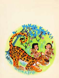 Craenhals | Hopi et Cati, illustration sur carton à la… | AZ auction